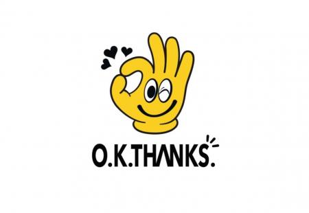 【O.K.THANKS.】現代美術家・原伸一氏が新ロゴを制作─