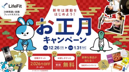 新年は運動をはじめよう！お正月キャンペーンがスター