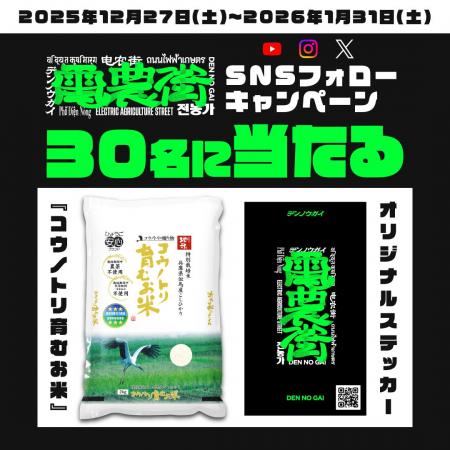 ＜『電農街』SNSフォローキャンペーンを実施中！＞「