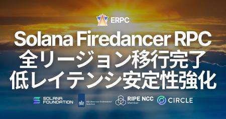 ERPC、Solana RPC（HTTP / WebSocket）を全リージョン