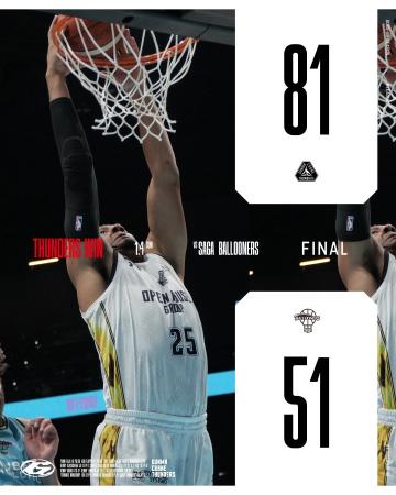 【群馬クレインサンダーズ：試合結果】1/4(日) vs 佐