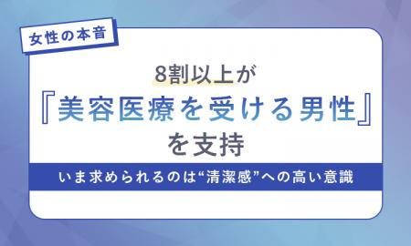 【女性の本音】8割以上が「美容医療を受ける男性」を 【女性の本音】8割以上が「美容医療を受ける男性」を