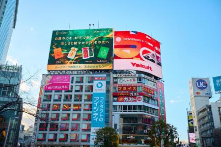 渋谷8面同時掲出： 日本発ヘルスケアブランドSCOPHIL