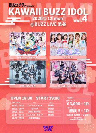 【成人の日・祝日開催！】「KAWAII BUZZ IDOL vol.4」