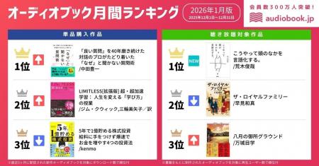【オーディオブック1月人気ランキング】新年を前に「