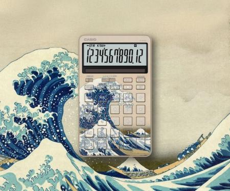 葛飾北斎の名作を全面にデザインしたスタイリッシュ電