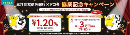 三井住友信託銀行、ドコモとの業務提携を記念し、定期