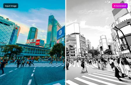 スナップ写真が数秒でプロ品質の背景に。マンガ背景生 スナップ写真が数秒でプロ品質の背景に。マンガ背景生