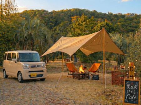 ザランタン東かがわに「焚き火カフェ」がオープン閑散