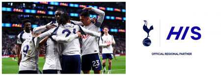 HIS、トッテナム・ホットスパーFCとオフィシャル・リ
