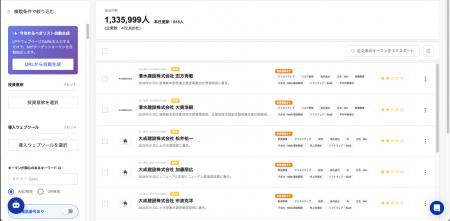 130万人の大企業役職者「キーマンデータベース」から