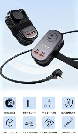 【クラウドファンディング開始】ORICO AP3 65W