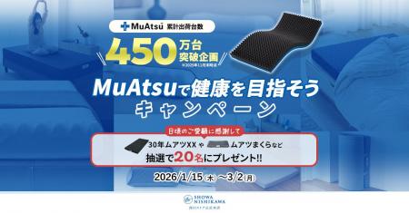 累計出荷台数450万台突破企画！「MuAtsuで健康を目指