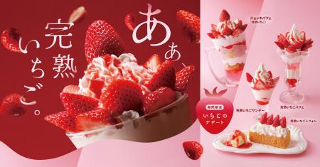 今年は新たに「完熟いちごシフォン」が登場！旬の国産