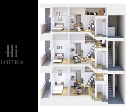 木造３階建てフルロフト「 HarmonyTerrace LOFTRIA -