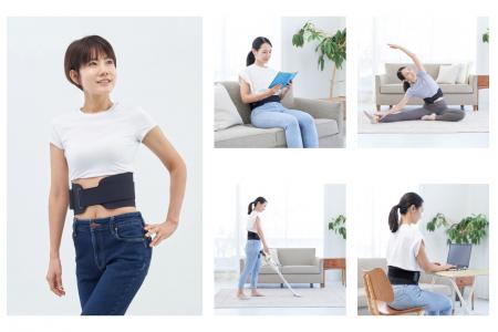 巻くだけで手軽にお腹ひきしめ「ブーストブレスベルト