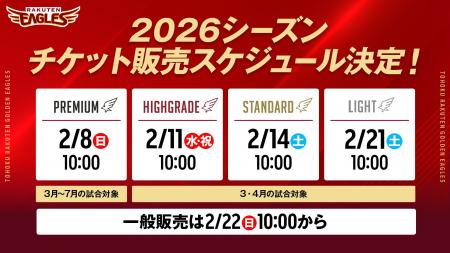 【楽天イーグルス】2026チケット販売スケジュール決定
