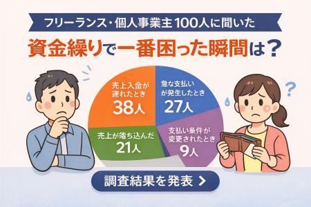 フリーランス・個人事業主100人に聞いた「資金繰りで