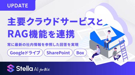 「Stella AI for Biz」、RAG機能で主要クラウドサービ
