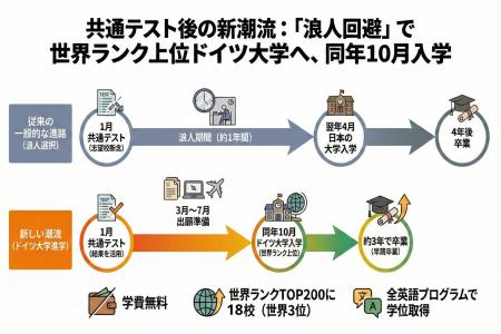 共通テスト後の「浪人回避」に新潮流。ドイツへの日本