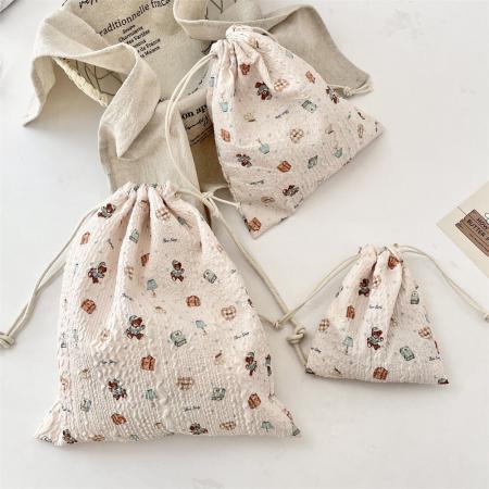 巾着袋 OEM　フルカラー印刷　ノベルティ 小ロット即