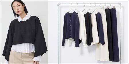 プラステ、冬から春まで活躍するコットン混素材のニッ