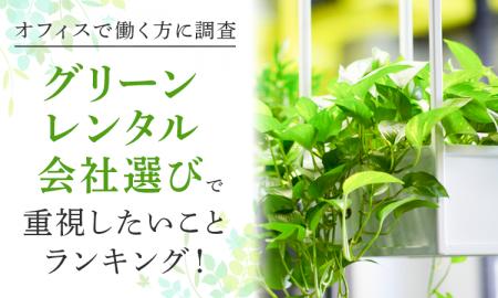 【オフィスで働く方に調査】グリーンレンタル会社選び