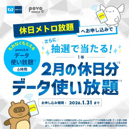 お出かけも通信も“乗り＆データ使い放題”に！休日メト