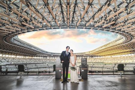 スポーツの聖地の陸上トラックや選手ロッカールームで