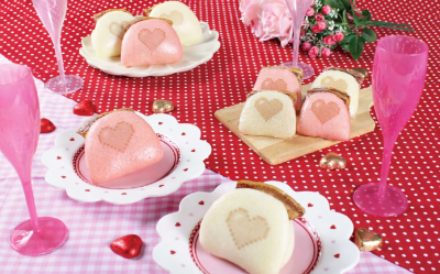 岩崎本舗、シェアして楽しめる「ハート角煮まんじゅう