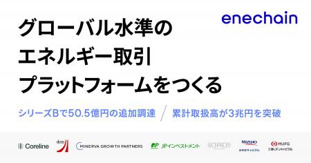 enechain、シリーズB追加ラウンドで総額50.5億円の調