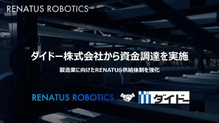 RENATUS ROBOTICS、ダイドー株式会社から資金調達を実