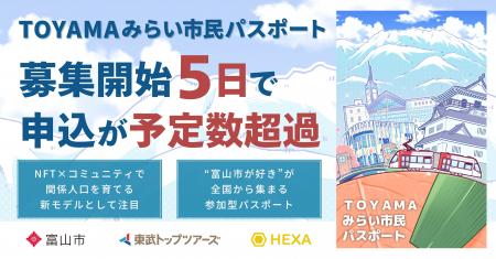 富山市公式「TOYAMAみらい市民パスポート」募集開始5