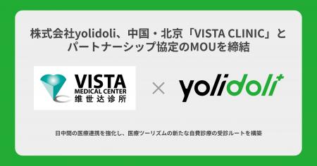 株式会社yolidoli、中国・北京「VISTA CLINIC」とパー