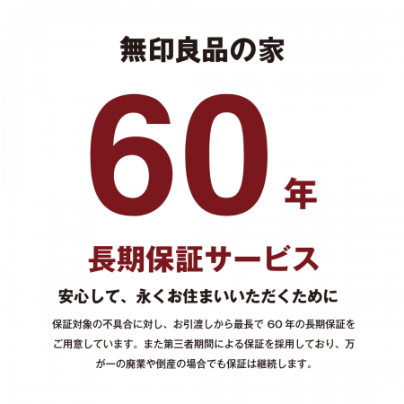 無印良品の家 最長60年の長期保証サービス開始 無印良品の家 最長60年の長期保証サービス開始