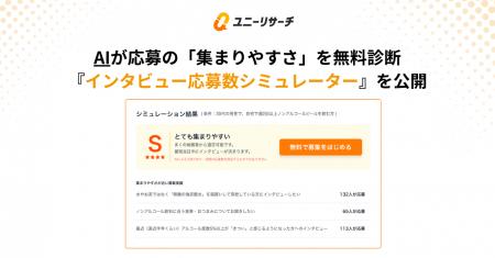 ユニーリサーチ、AIが応募の「集まりやすさ」を無料診