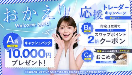 取引再開は今がチャンス!「第3弾!ウェルカムバック 取引再開は今がチャンス!「第3弾!ウェルカムバック