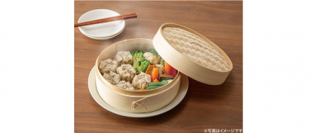 ヘルシー料理に、時短料理に最適！竹セイロ（直径20cm