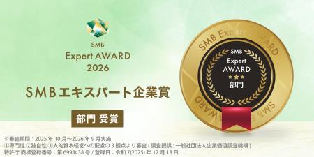 「SMBエクセレント企業賞」「SMBエキスパート企業賞」