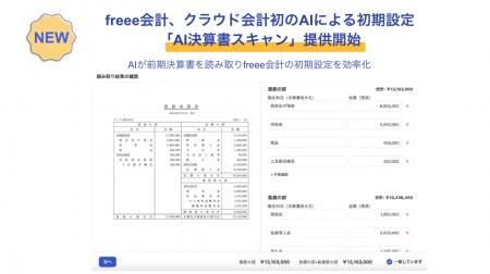 freee会計、クラウド会計初のAIによる初期設定「utf-8