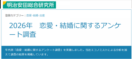「恋愛・結婚に関するアンケート調査」実施結果につい 「恋愛・結婚に関するアンケート調査」実施結果につい