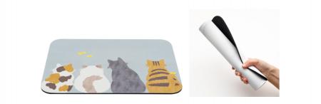 お手入れ簡単、新素材の超吸水ソフトバスマットを新発