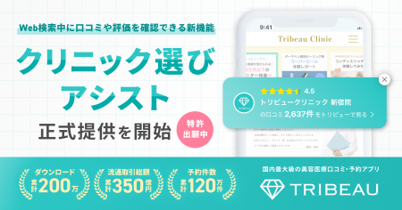 【トリビュー】「クリニック選びアシスト」機能の特許