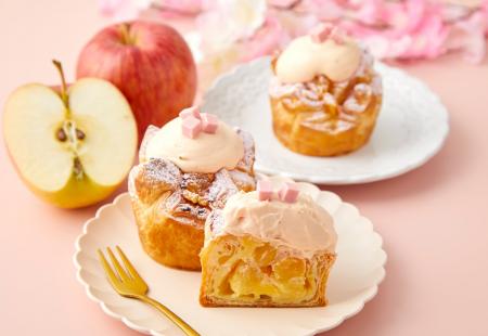 春到来！“桜スイーツ”新作「Apple Cup さくら」を 焼