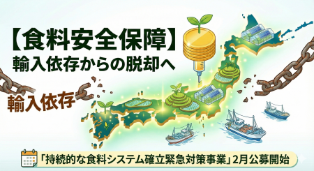 農水省、国産原材料シフトに50億円支援｜2月公募開始