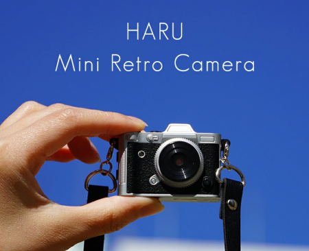 手のひらサイズの小さいミニレトロカメラ「HARU」をオ
