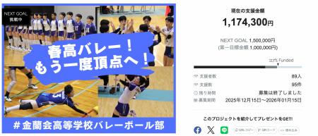 【目標達成！】 金蘭会高等学校バレーボール部　クラ