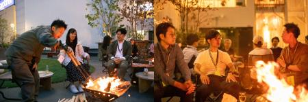 大手町の屋上農園 で焚火を囲み、ビジネスの本音を語