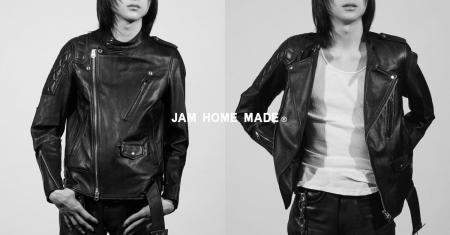 JAM HOME MADE 左右非対称のライダースジャケット。英 JAM HOME MADE 左右非対称のライダースジャケット。英