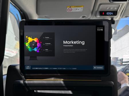 タクシーメディア「TOKYO PRIME」、乗車直後からメー タクシーメディア「TOKYO PRIME」、乗車直後からメー